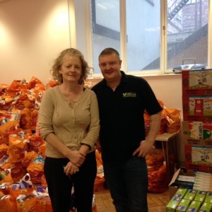 Wood Street Mission chief executive, Roseanne Sweeney and Well Dunn team leader, Paul Chambers