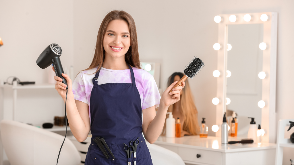 hairdresser in a salon
