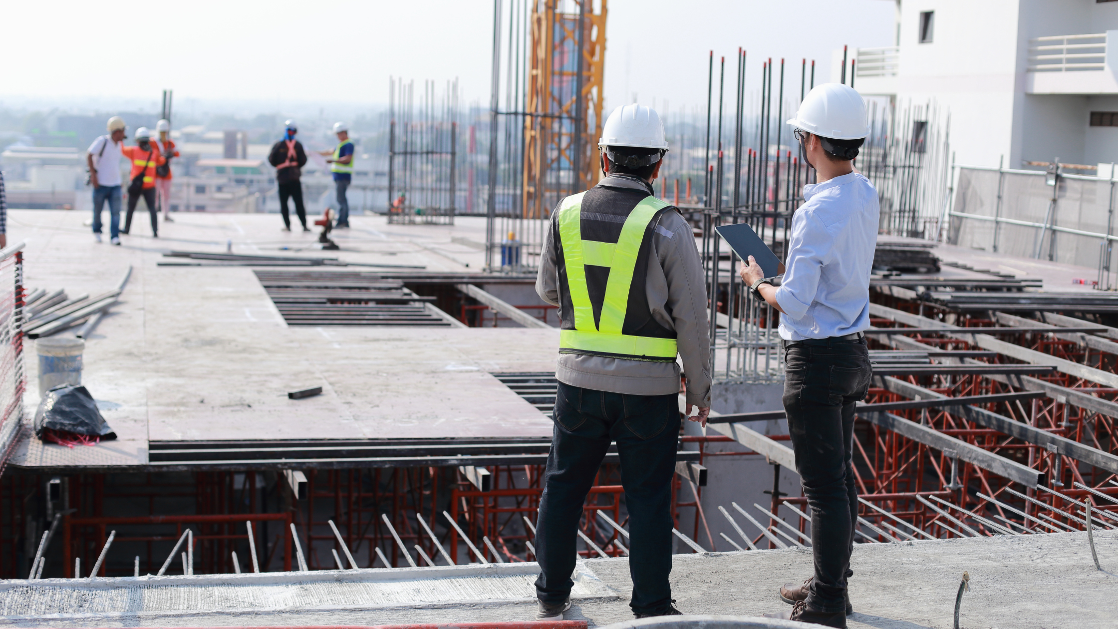 workers on site