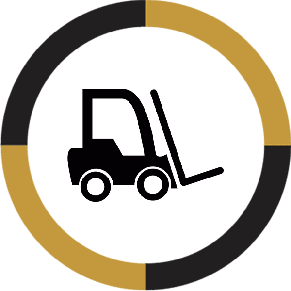 Forklift truck used for lifting and moving goods in warehouses and yards