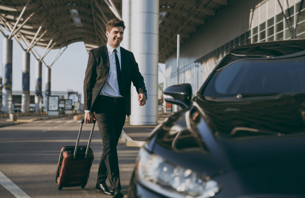 man on a business trip